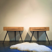 Emmaus Var La Fabrique – Mobilier : paire de tables de chevet en chêne